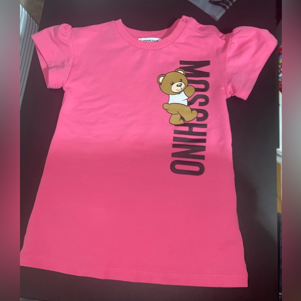 Moschino Kids
Leo Teddy-print dress